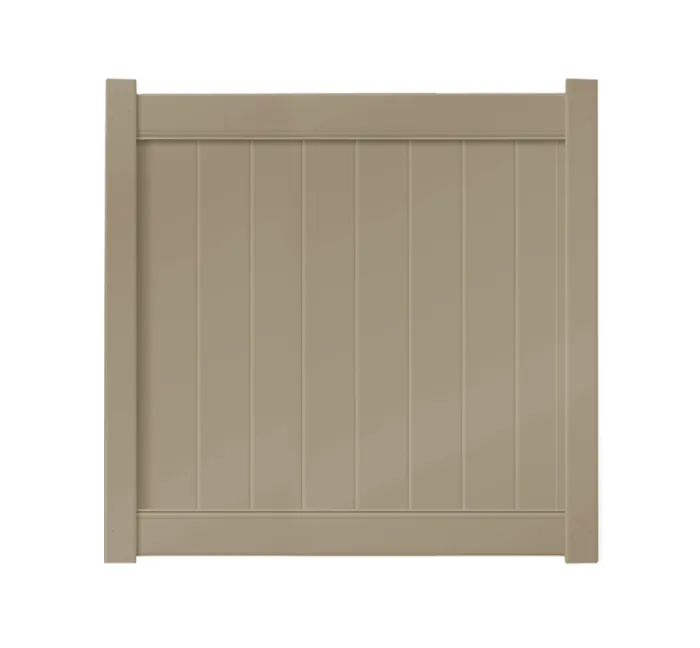 5' x 5' Khaki Single Swing Vinyl Gate