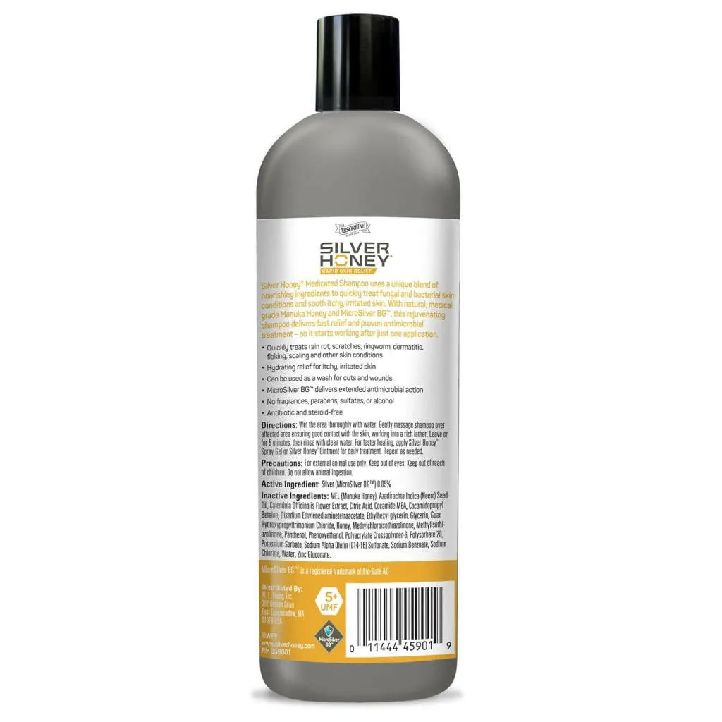 Absorbine Silver Honey Rapid Skin Relief Medicated Shampoo 16 oz
