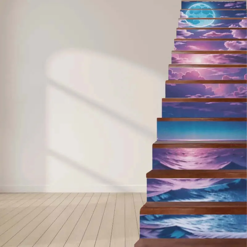 Elegant Purple Ocean Stairs