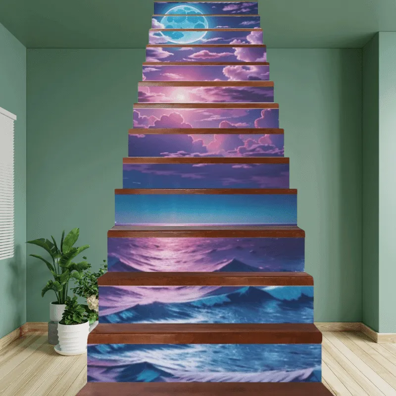 Elegant Purple Ocean Stairs