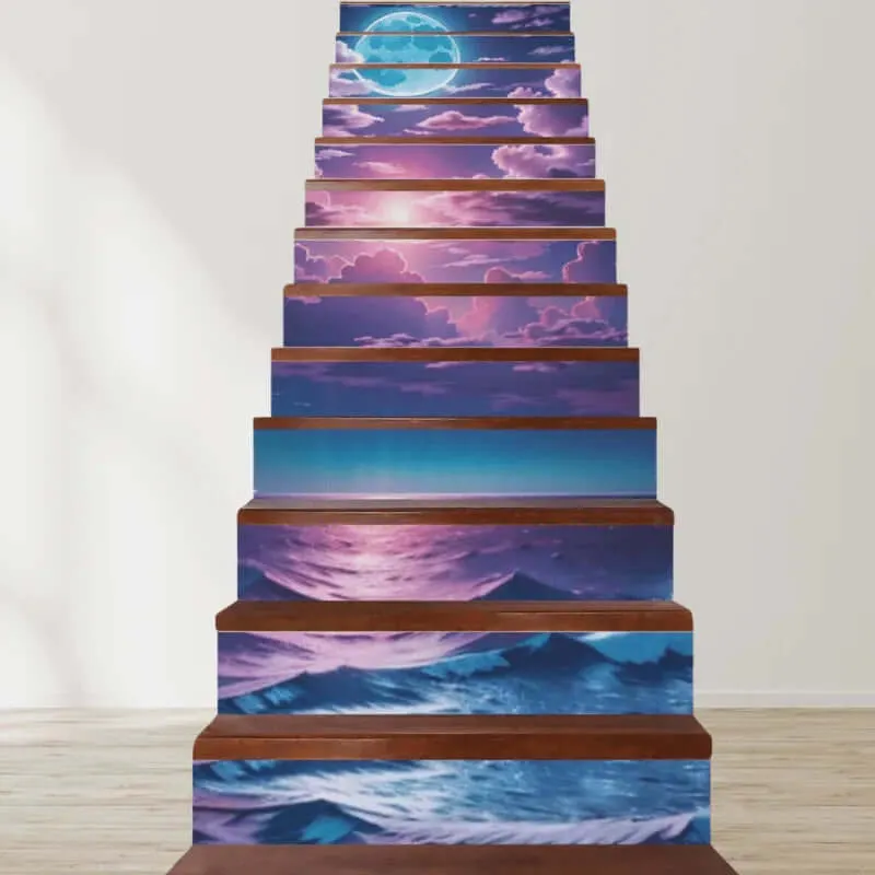 Elegant Purple Ocean Stairs