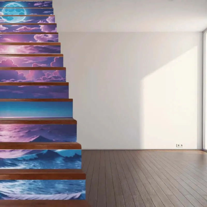 Elegant Purple Ocean Stairs