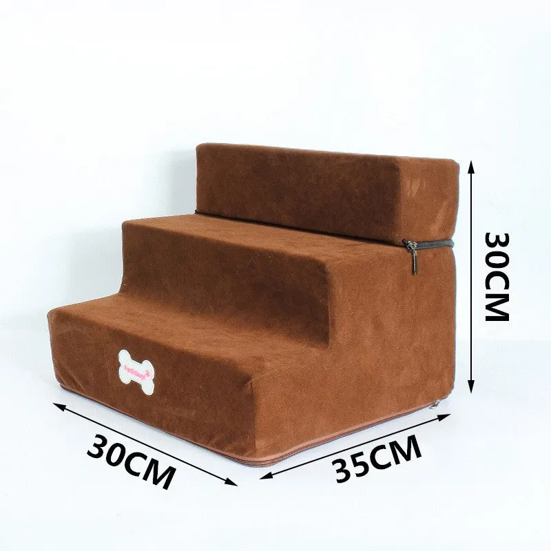 Pet Stairs Steps Cat And Dog Climb Stairs 3 Stairs Pet Bed Stairs / Escaleras para mascotas Escaleras para gatos y perros Escaleras para subir 3 escaleras Escaleras para camas para mascotas