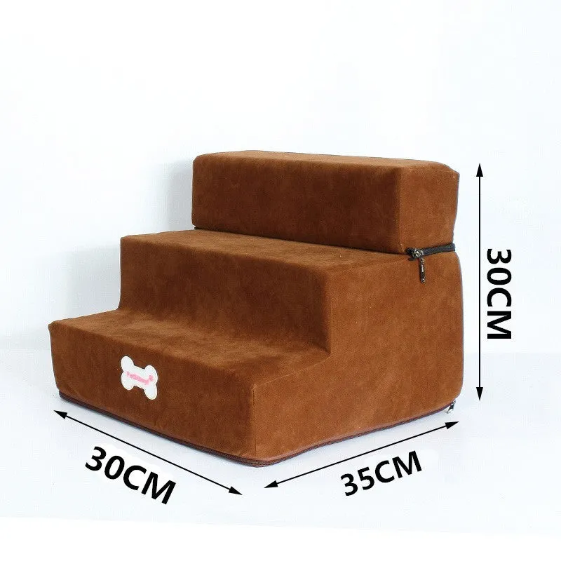 Pet Stairs Steps Cat And Dog Climb Stairs 3 Stairs Pet Bed Stairs / Escaleras para mascotas Escaleras para gatos y perros Escaleras para subir 3 escaleras Escaleras para camas para mascotas