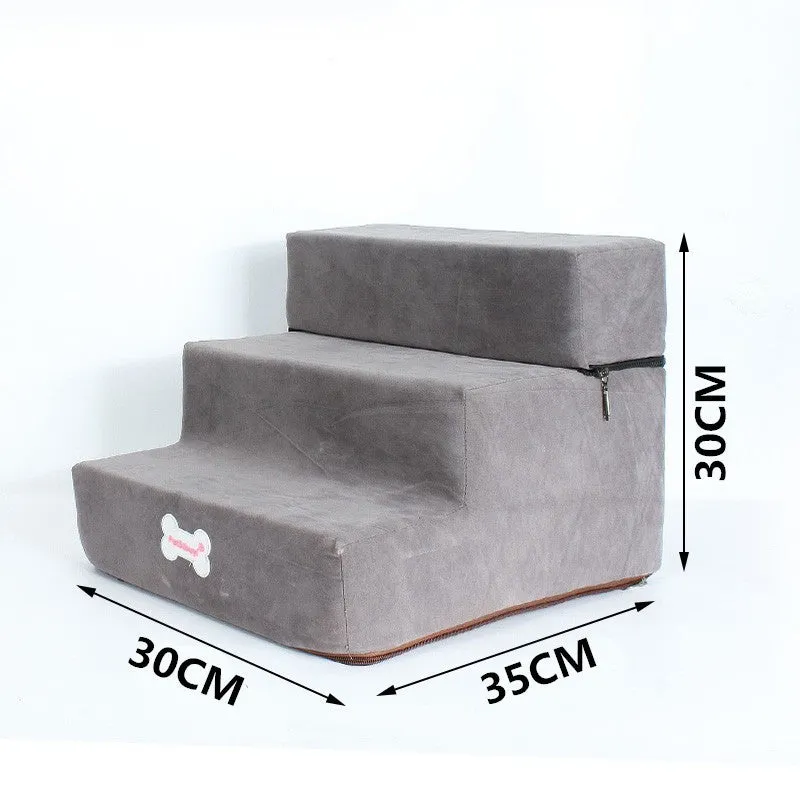Pet Stairs Steps Cat And Dog Climb Stairs 3 Stairs Pet Bed Stairs / Escaleras para mascotas Escaleras para gatos y perros Escaleras para subir 3 escaleras Escaleras para camas para mascotas