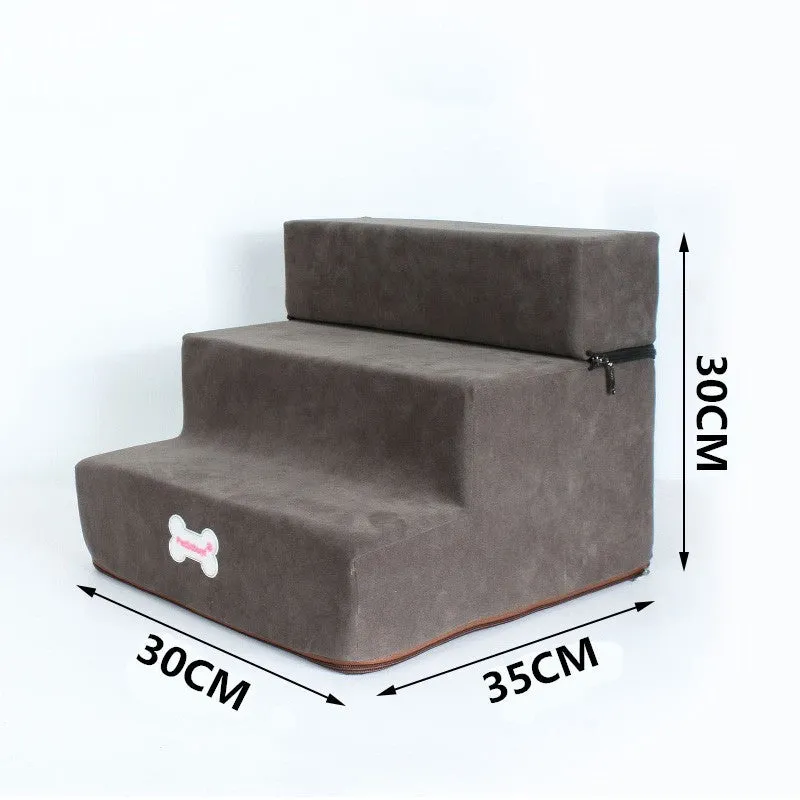 Pet Stairs Steps Cat And Dog Climb Stairs 3 Stairs Pet Bed Stairs / Escaleras para mascotas Escaleras para gatos y perros Escaleras para subir 3 escaleras Escaleras para camas para mascotas