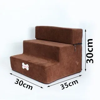 Pet Stairs Steps Cat And Dog Climb Stairs 3 Stairs Pet Bed Stairs / Escaleras para mascotas Escaleras para gatos y perros Escaleras para subir 3 escaleras Escaleras para camas para mascotas