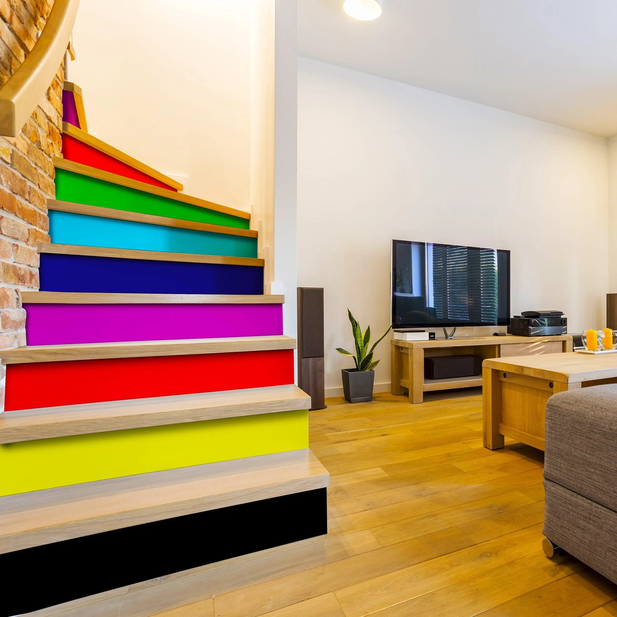 Stair Riser Decals by VibrantStep™: Add Colorful and Stylish Transformation to Stairs