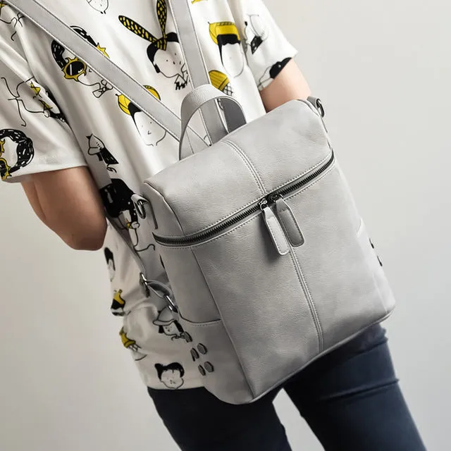 Women Simple Style Fashion Vintage Leather Shoulder Bag