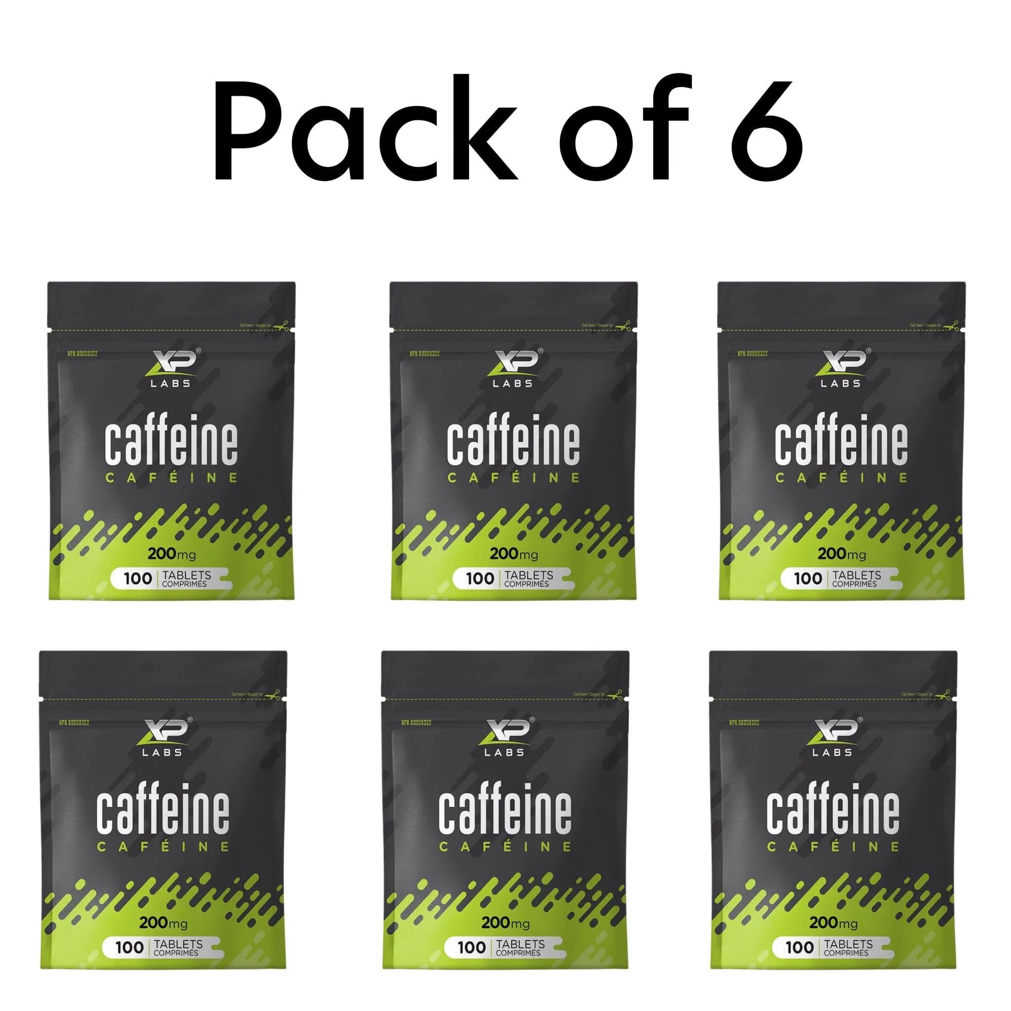 XP Labs Caffeine 100mg, Caffeine Tablets, 1,3,7-Trimethylxanthine, Caffeine Anhydrous, Helps to Boost Energy and Enhance Focus, 100-1200 Tablets